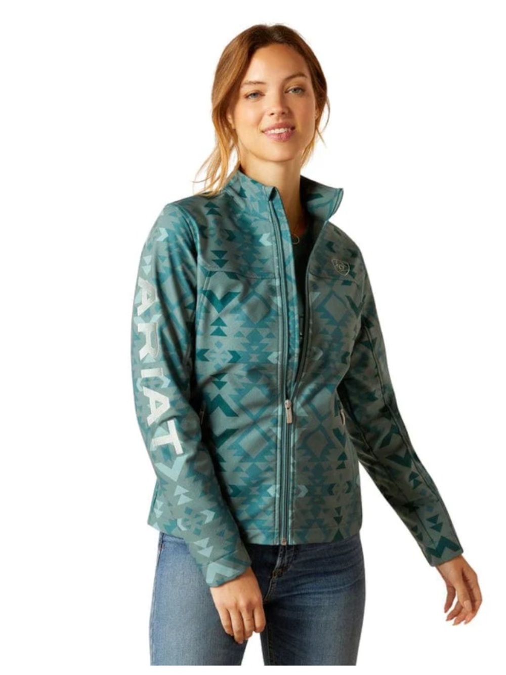 Ariat New Team Softshell Green Pinewood Print Jacket 10046488